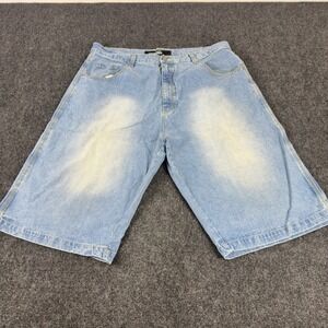 Cube Mens Baggy Denim Shorts Light Wash Relaxed Fit Size 42 Streetwear Skater